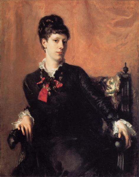 Miss Frances Sherborne Ridley Watts by John Singer Sargent Realism Art dated 1877