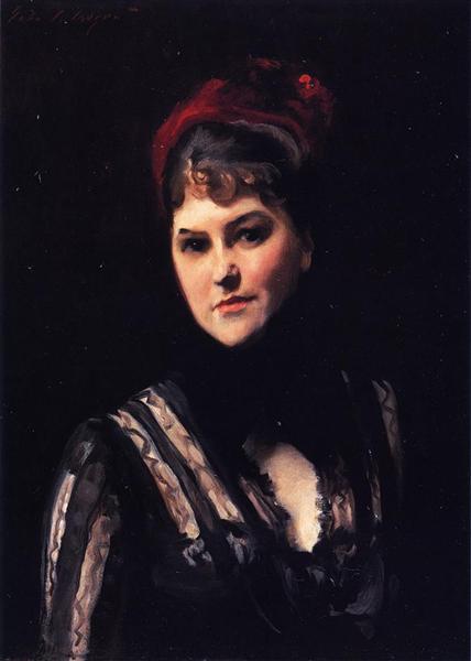 Mrs. Kate Moore by John Singer Sargent Realism Art dated 1884