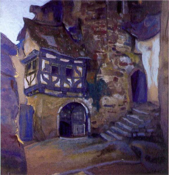 Gegstad manor by Nicholas Roerich Art Nouveau (Modern) Art dated 1912