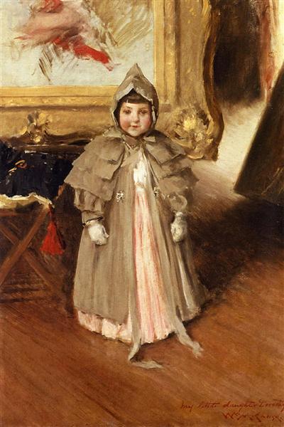 My Little Daughter Dorothy by William Merritt Chase Impressionism Art dated 1894