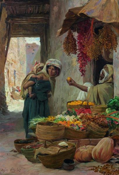 Le Marchand De Fruits by Eug&#232;ne Girardet Impressionism Art