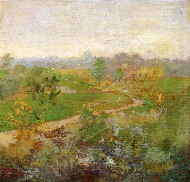 Road over the Hill by John Henry Twachtman Impressionism Art dated 1899