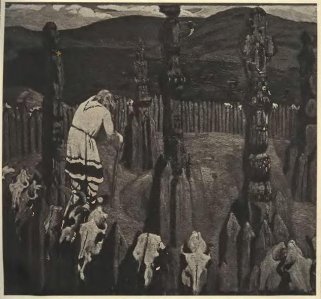 Idols by Nicholas Roerich Realism Art dated 1901