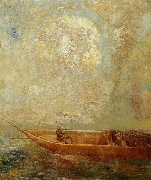 A boat by Odilon Redon Symbolism Art dated 1901