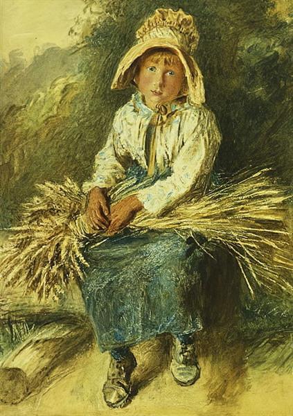 The young gleaner by William Henry Hunt Naturalism Art