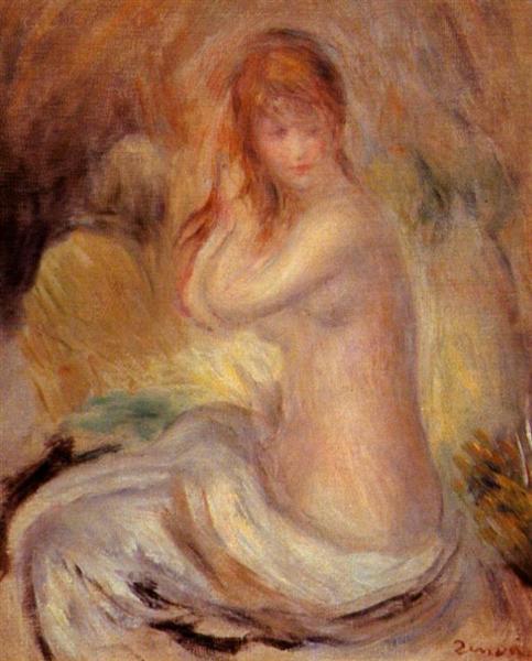 Bather by Pierre-Auguste Renoir Impressionism Art dated 1889