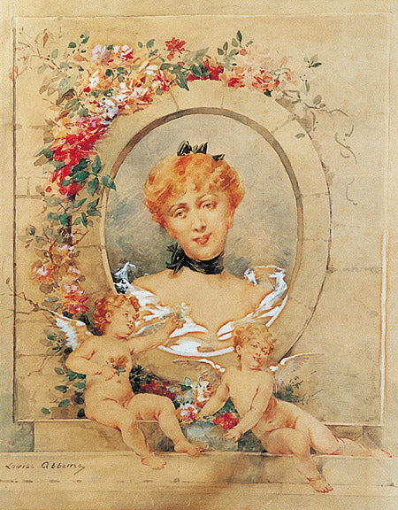 Femme au m&#233;daillon fleuri by Louise Abb&#233;ma Impressionism Art