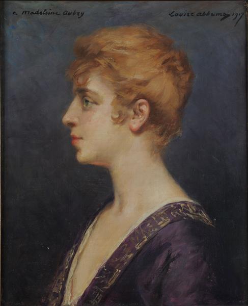 Portrait De Madeleine Aubry by Louise Abb&#233;ma dated 1917