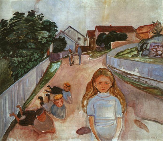 Street in Asgardstrand by Edvard Munch Expressionism Art dated 1902