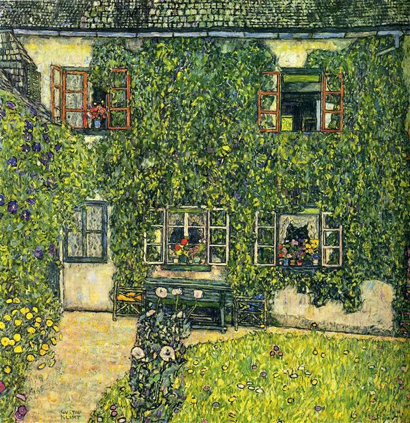 The House of Guardaboschi by Gustav Klimt Art Nouveau (Modern) Art dated 1912