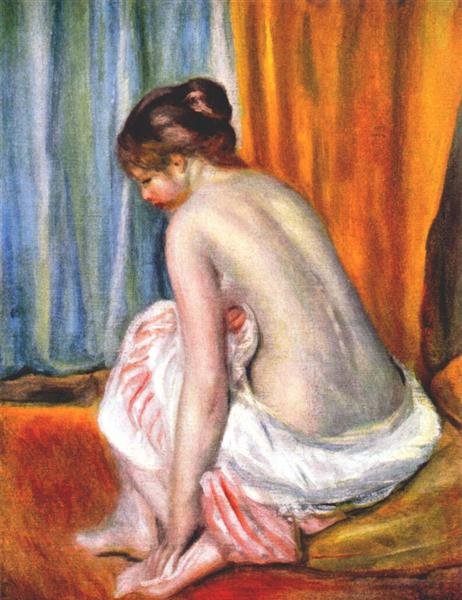 Back view of a bather by Pierre-Auguste Renoir Impressionism Art dated 1893