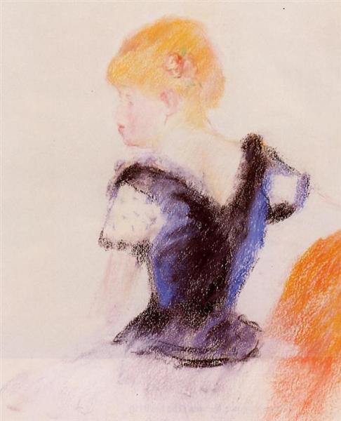 Young Blond Girl by Pierre-Auguste Renoir Impressionism Art dated 1890