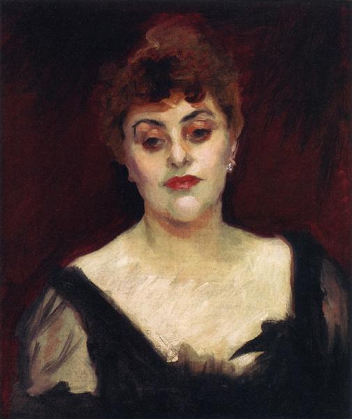 Madame Belleroche by John Singer Sargent Realism Art dated 1884