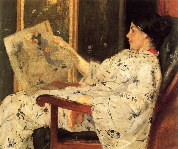 The Japanese Print by William Merritt Chase Japonism Art dated 1888