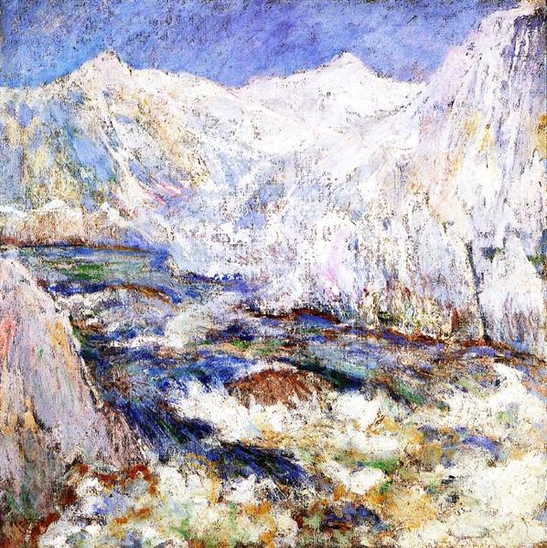 The Rapids, Yellowstone by John Henry Twachtman Impressionism Art dated 1895