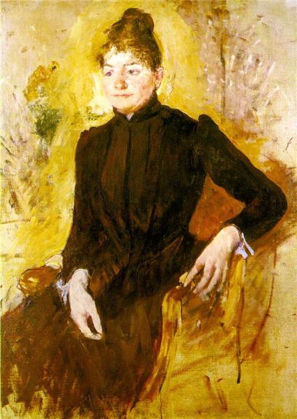 Woman in Black by Mary Cassatt Impressionism Art dated 1882