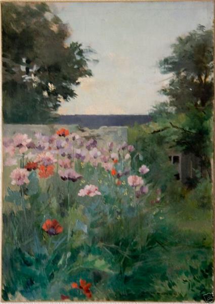 Jardin fleuri by Louise Abb&#233;ma Impressionism Art