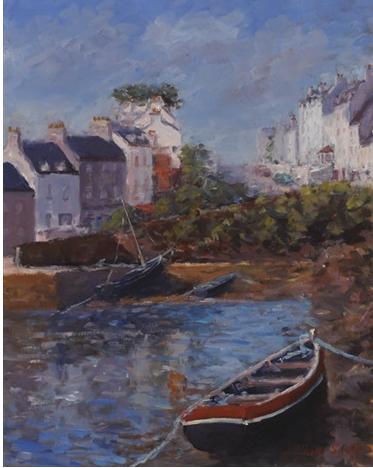 Low tide, Roundstone by Tom Scott Impressionism Art