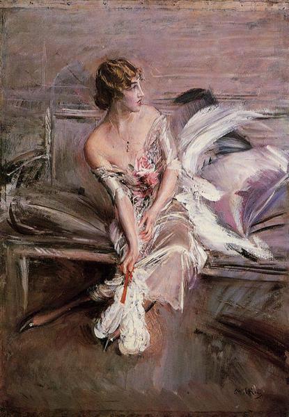 Portrait of Gladys Deacon by Giovanni Boldini Realism Art dated 1908