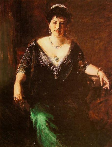 Portrait of Mrs. William Merritt Chase by William Merritt Chase Impressionism Art dated 1910