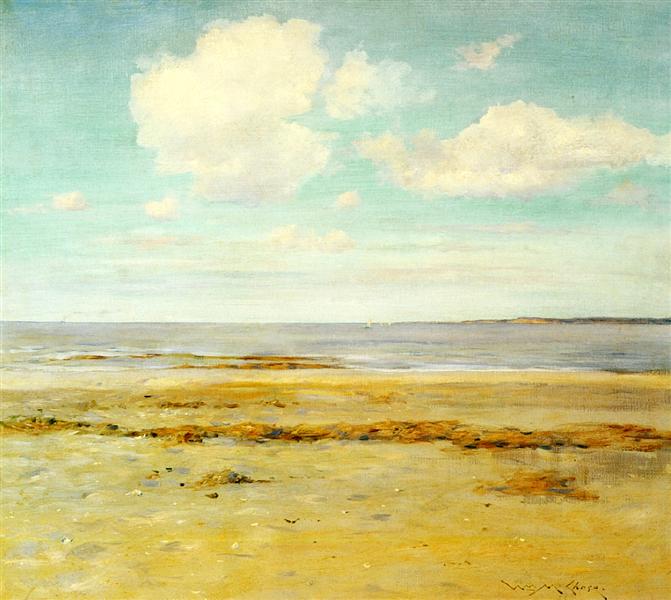 The Deserted Beach by William Merritt Chase Impressionism Art dated 1902