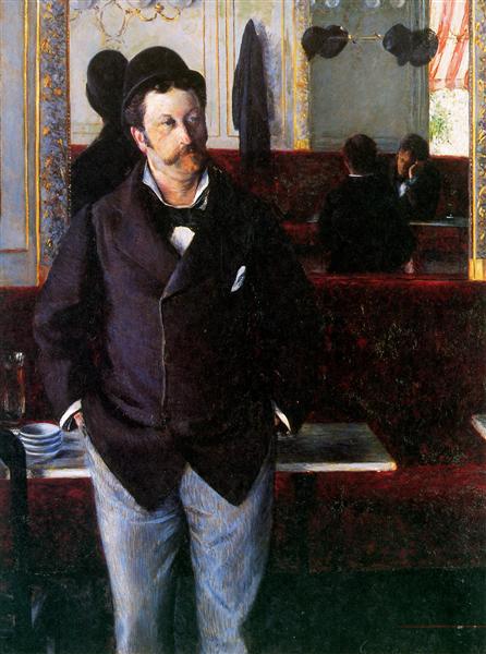 At the Cafe, Rouen by Gustave Caillebotte Impressionism Art dated 1880