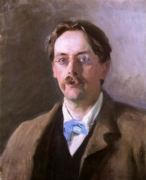 Sir Edmund Gosse by John Singer Sargent Realism Art dated 1886