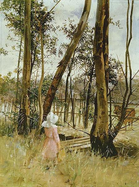 Obstruction, Box Hill by Jane Sutherland Impressionism Art dated 1887