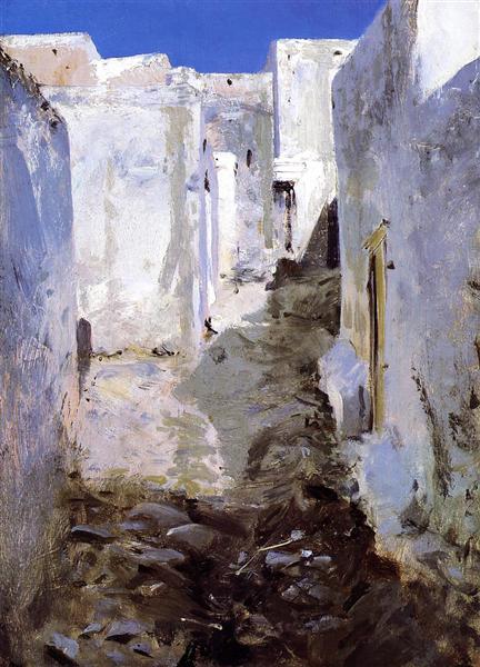 A Street in Algiers by John Singer Sargent Impressionism Art dated 1880