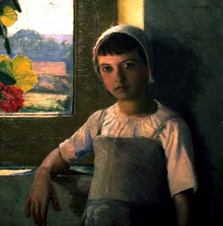 La Petite Ang&#232;le, II by Lilla Cabot Perry Impressionism Art dated 1889