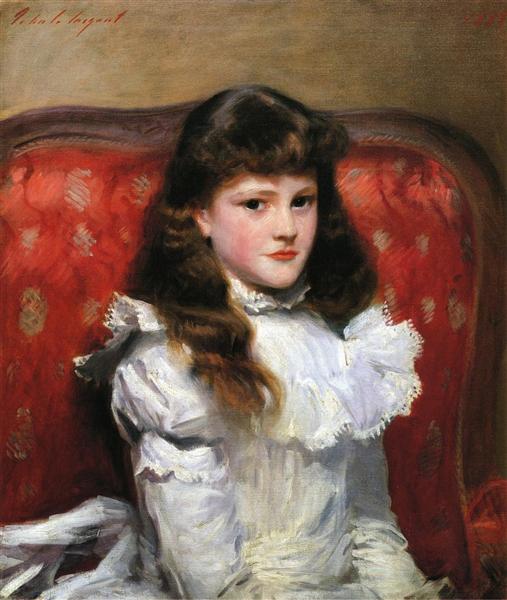 Miss Cara Burch by John Singer Sargent Realism Art dated 1888