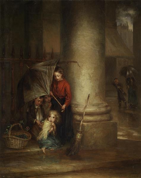 A Passing Cloud by Augustus Edwin Mulready Naturalism Art dated 1877