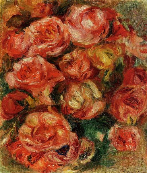 Bouquet of Flowers by Pierre-Auguste Renoir Impressionism Art dated 1915