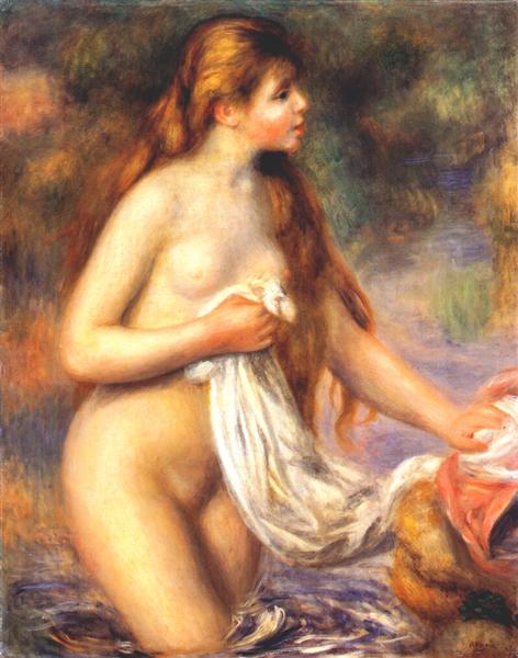 Bather by Pierre-Auguste Renoir Impressionism Art dated 1895