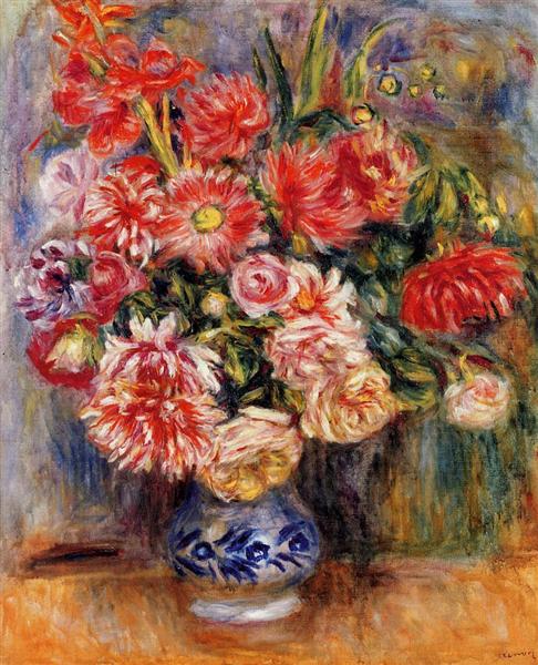 Bouquet by Pierre-Auguste Renoir Impressionism Art dated 1913