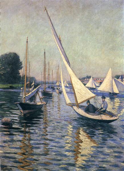 Regatta at Argenteuil by Gustave Caillebotte Impressionism Art dated 1893