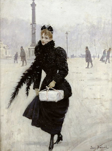 Parisienne place de la Concorde by Jean B&#233;raud Impressionism Art dated 1885