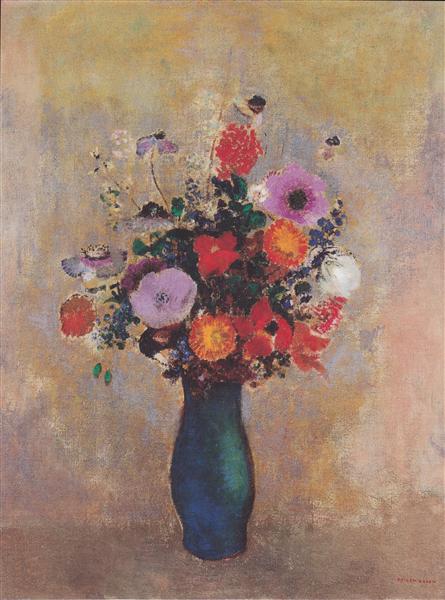 Wildflowers by Odilon Redon Realism Art dated 1906