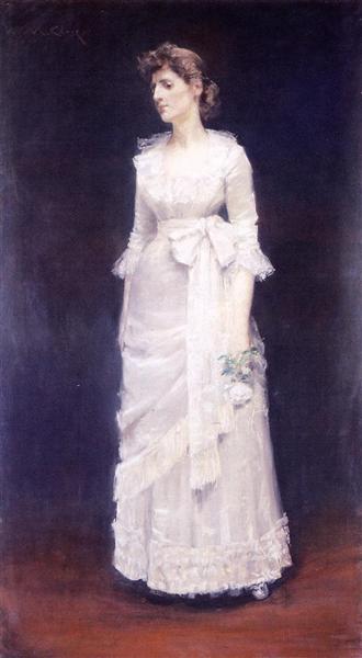 The White Rose, aka Miss Jessup by William Merritt Chase Impressionism Art dated 1886