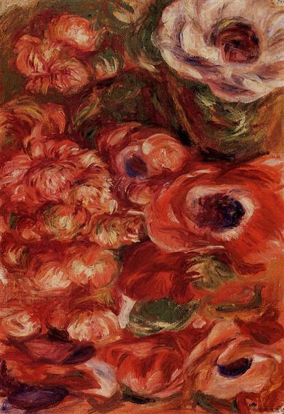 Anemonies by Pierre-Auguste Renoir Impressionism Art