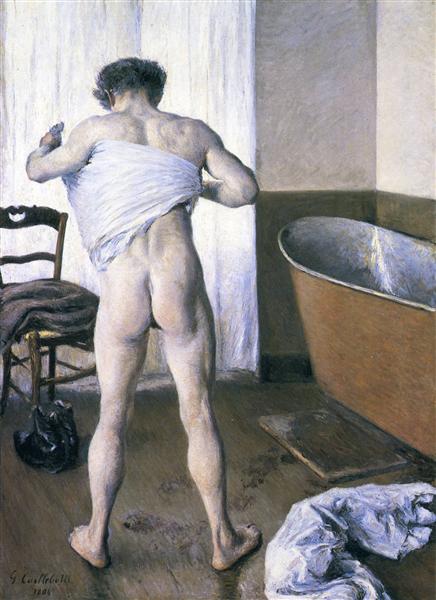 Man at His Bath by Gustave Caillebotte Impressionism Art dated 1884