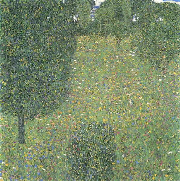 Landscape Garden (Meadow in Flower) by Gustav Klimt Art Nouveau (Modern) Art dated 1906