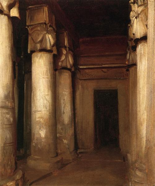 Temple of Denderah by John Singer Sargent Realism Art dated 1891