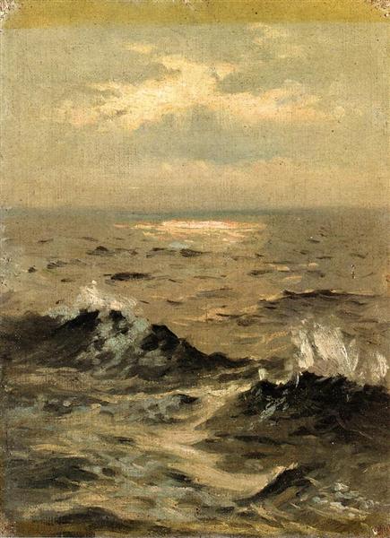 Seascape by John Singer Sargent Realism Art dated 1875