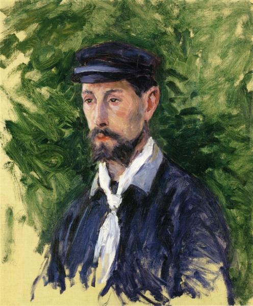 Bust Portrait of Eugene Lamy by Gustave Caillebotte Impressionism Art dated 1888