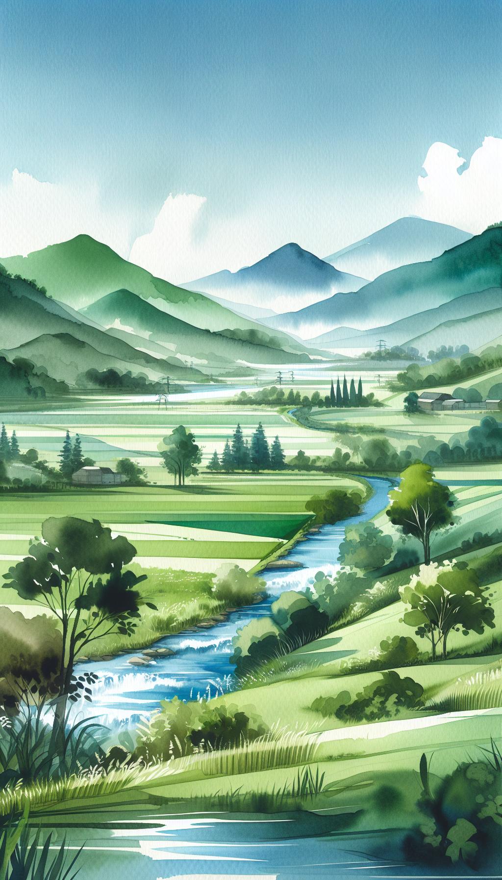 Verdantis Anima Serene Landscape Art