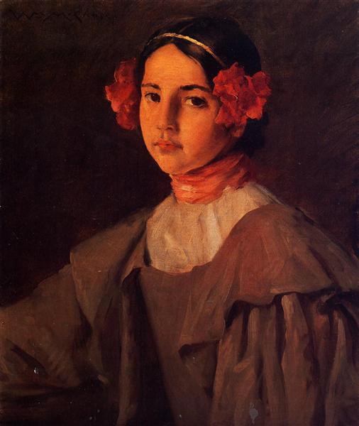 My Daughter Alice by William Merritt Chase Realism Art dated 1899