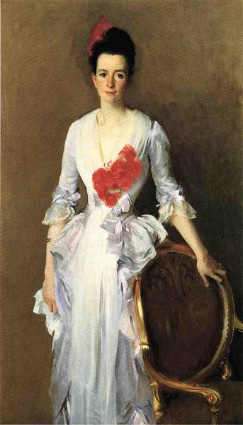 Mrs. Archibald Douglas Dick (nee Isabelle Parrott) by John Singer Sargent Realism Art dated 1886