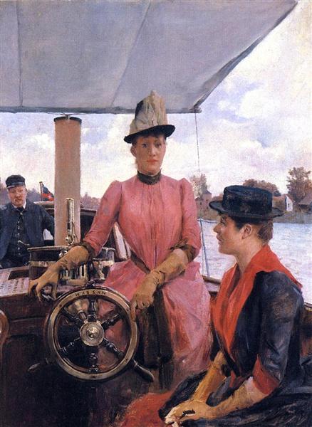 Full Speed by Julius LeBlanc Stewart Realism Art dated 1886