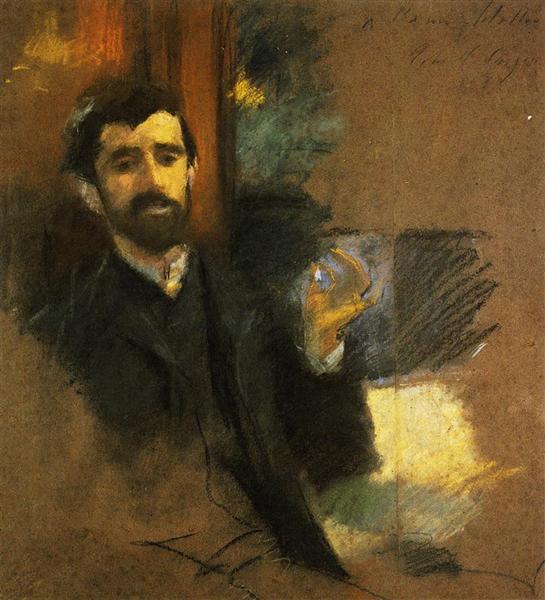 Paul Helleu by John Singer Sargent Impressionism Art dated 1880